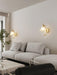 Curved Gooseneck Brass Glass Sconce-DWHOME