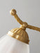Curved Gooseneck Brass Glass Sconce-DWHOME