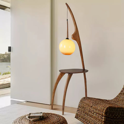 Curved Mantis Arm Floor Lamp.