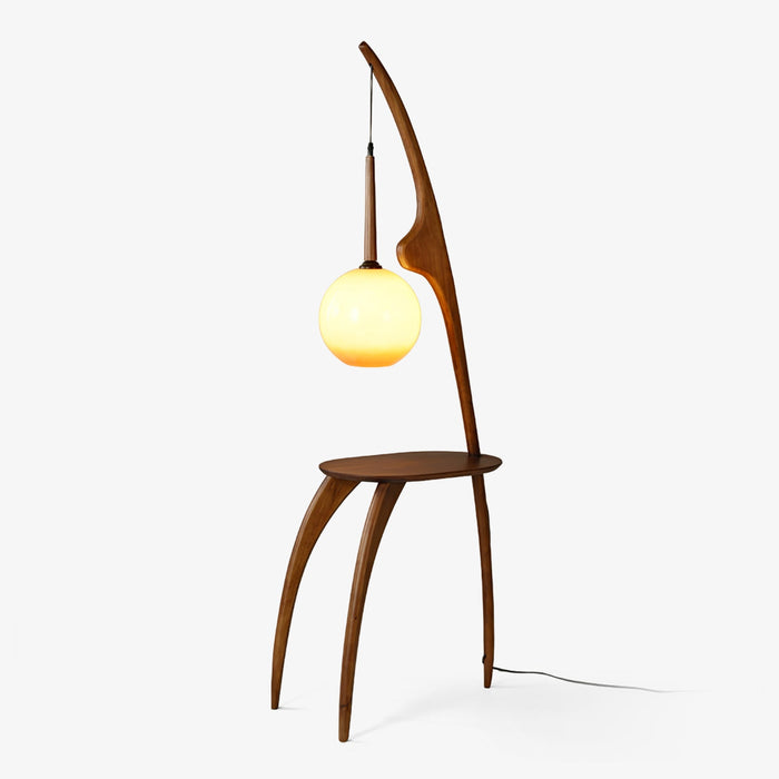 Curved Mantis Arm Floor Lamp.