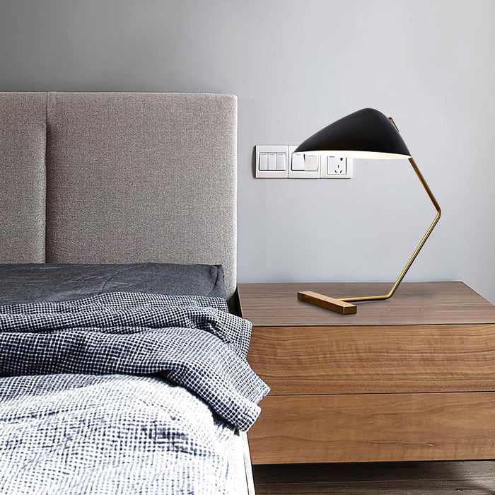 Curvilinear Mid-Century Table Lamp-DWHOME