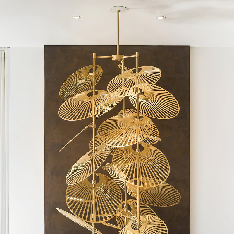 Cattail Leaf Chandelier-DWHOME
