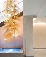 Cattail Leaf Chandelier-DWHOME