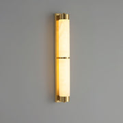 Cylindra Alabaster Brass Wall Light-DWHOME