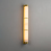 Cylindra Alabaster Brass Wall Light-DWHOME
