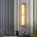 Cylindra Alabaster Brass Wall Light-DWHOME