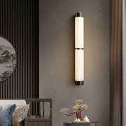 Cylindra Alabaster Brass Wall Light-DWHOME