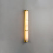 Cylindra Alabaster Brass Wall Light-DWHOME
