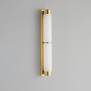 Cylindra Alabaster Brass Wall Light-DWHOME