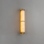 Cylindra Alabaster Brass Wall Light-DWHOME