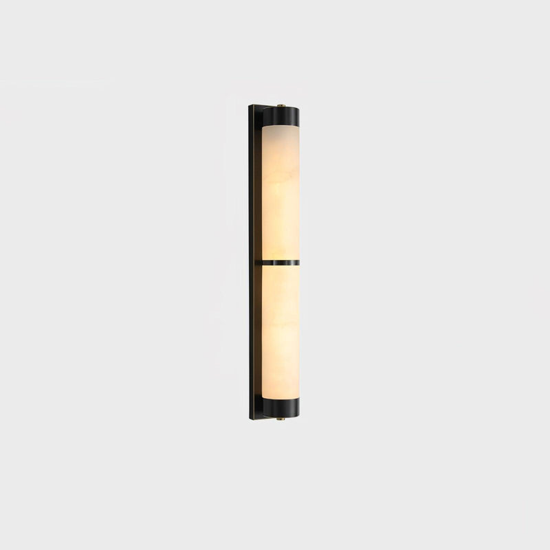 Cylindra Alabaster Brass Wall Light-DWHOME
