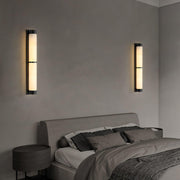 Cylindra Alabaster Brass Wall Light-DWHOME