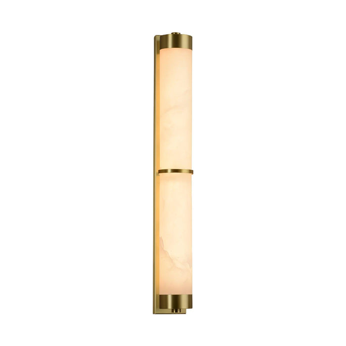 Cylindra Alabaster Brass Wall Light-DWHOME