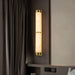 Cylindra Alabaster Brass Wall Light-DWHOME