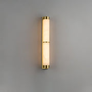 Cylindra Alabaster Brass Wall Light-DWHOME