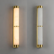 Cylindra Alabaster Brass Wall Light-DWHOME