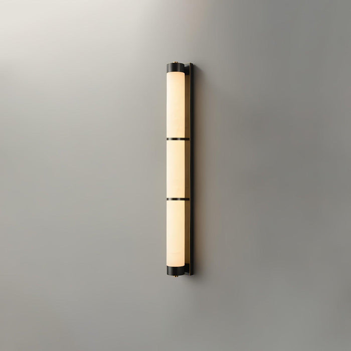 Cylindra Alabaster Brass Wall Light-DWHOME