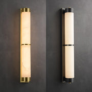 Cylindra Alabaster Brass Wall Light-DWHOME