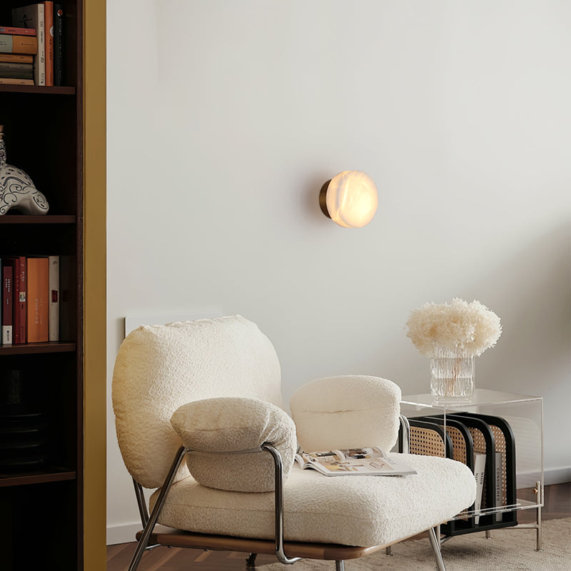 Cylindrical Alabaster Wall Light-DWHOME