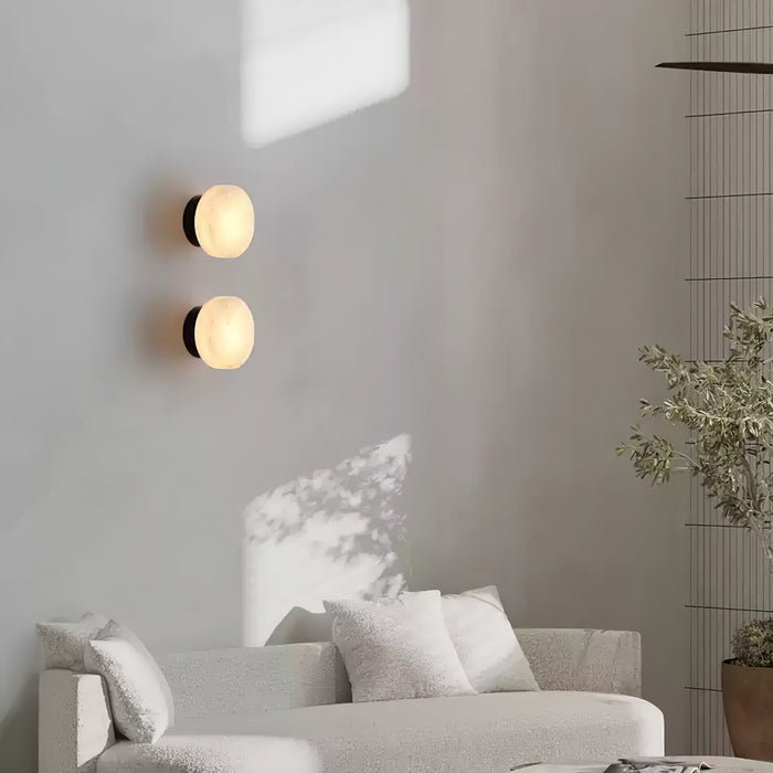 Cylindrical Alabaster Wall Light-DWHOME