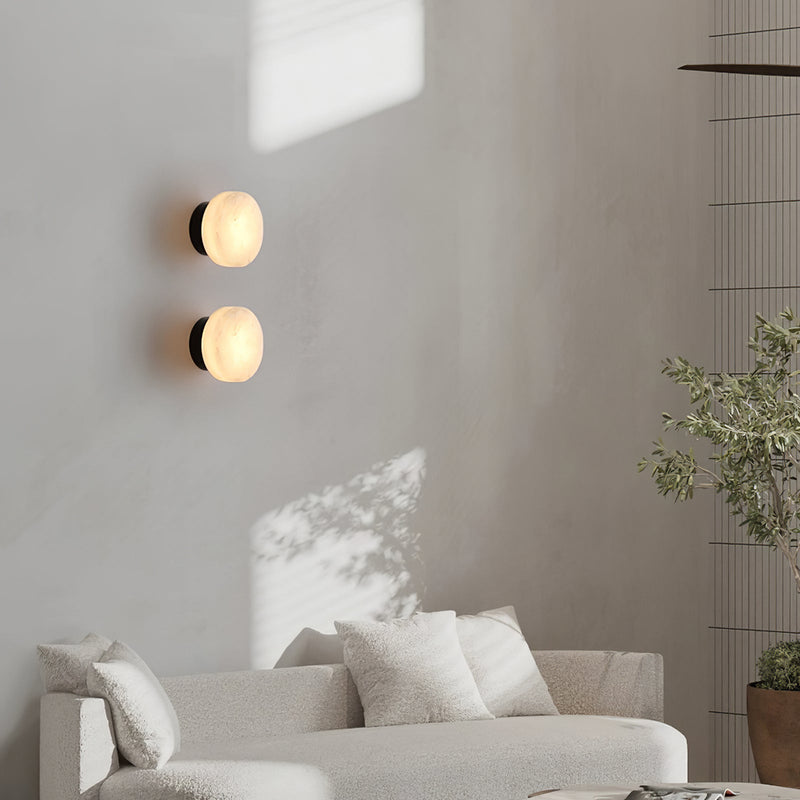 Cylindrical Alabaster Wall Light-DWHOME