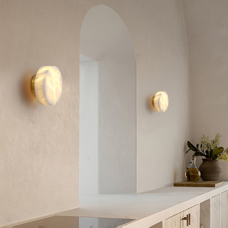 Cylindrical Alabaster Wall Light-DWHOME