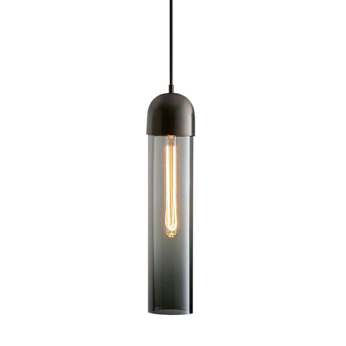 Glass Cylindrical Shape Pendant Light.