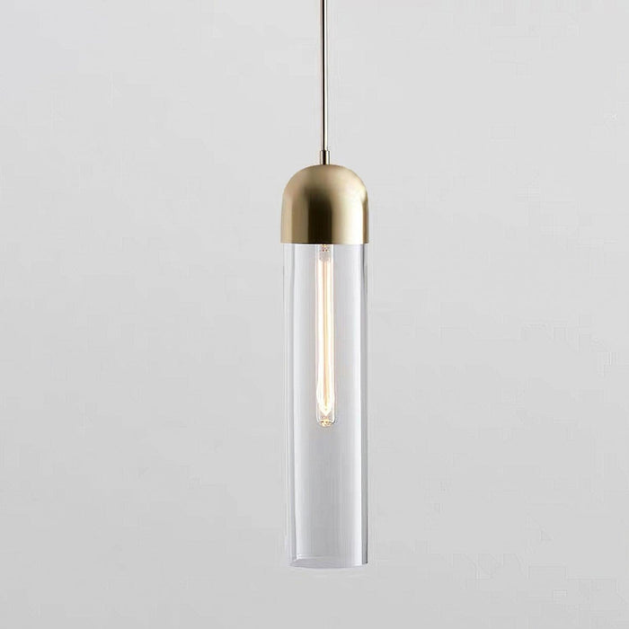 Glass Cylindrical Shape Pendant Light.