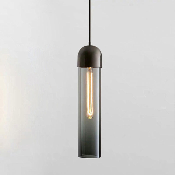 Glass Cylindrical Shape Pendant Light.