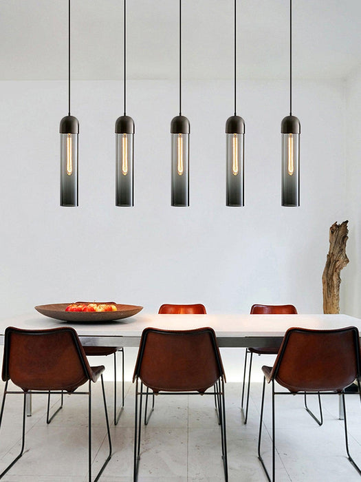 Glass Cylindrical Shape Pendant Light.