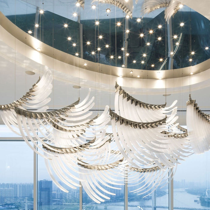 Bird Feather Wings Chandelier.