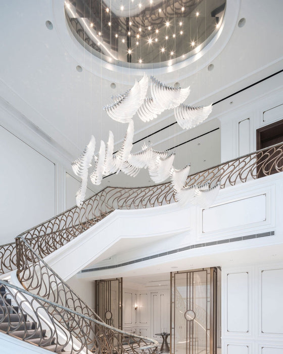 Bird Feather Wings Chandelier.