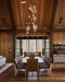 Brass Glass Drop Chandelier-DWHOME