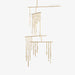 Brass Glass Drop Chandelier-DWHOME