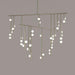 Brass Glass Drop Chandelier-DWHOME