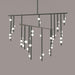 Brass Glass Drop Chandelier-DWHOME