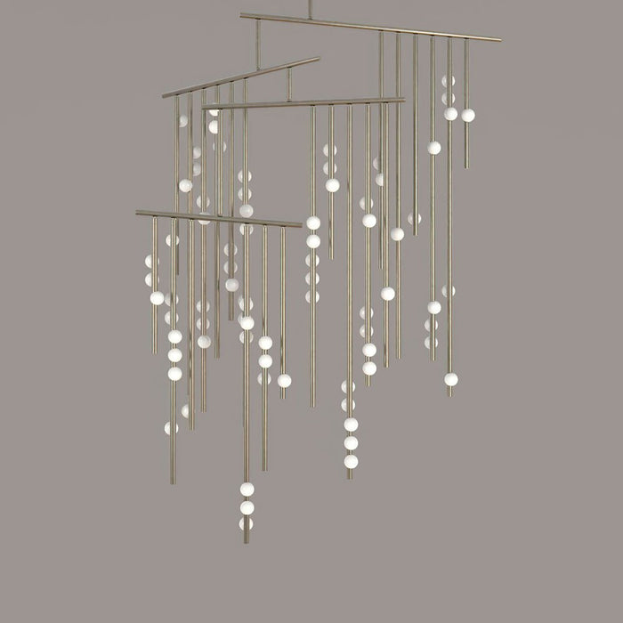 Brass Glass Drop Chandelier - Vakkerlight