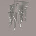 Brass Glass Drop Chandelier-DWHOME