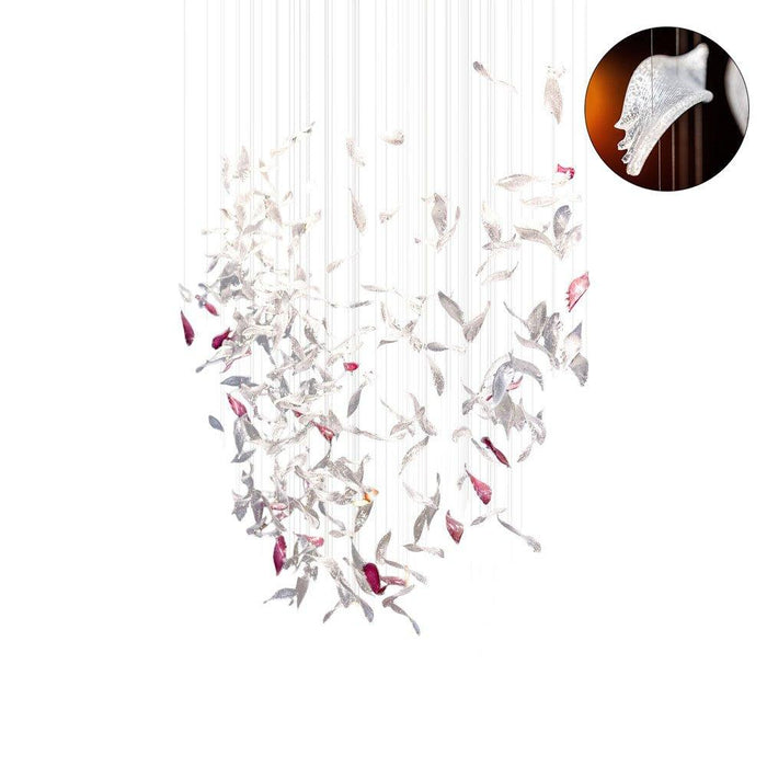 Flying Glass Feather Chandelier - DWHOME