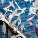 Flying Glass Feather Chandelier.