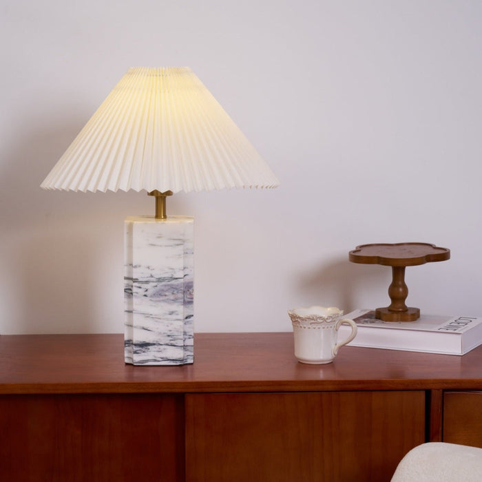 Bianca Marble Table Lamp-DWHOME