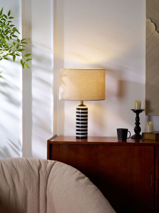 Tuxedo Marble Table Lamp-DWHOME