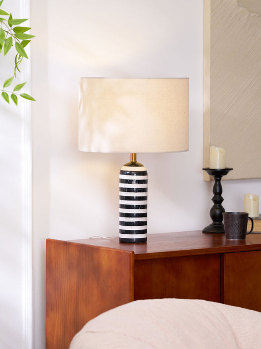 Tuxedo Marble Table Lamp-DWHOME
