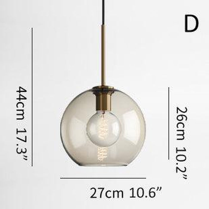 "Abat-jour en verre Millow avec douille en laiton - DWHOME"