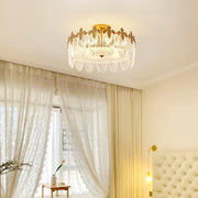 Decorative Pattern Glass Round Chandelier-DWHOME
