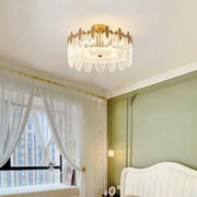 Decorative Pattern Glass Round Chandelier-DWHOME