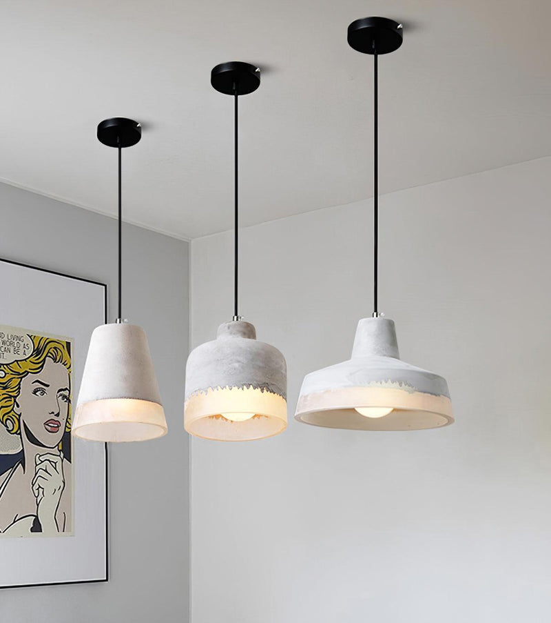 Delia Cement Pendant Light-DWHOME