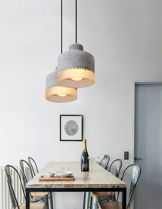 Delia Cement Pendant Light-DWHOME