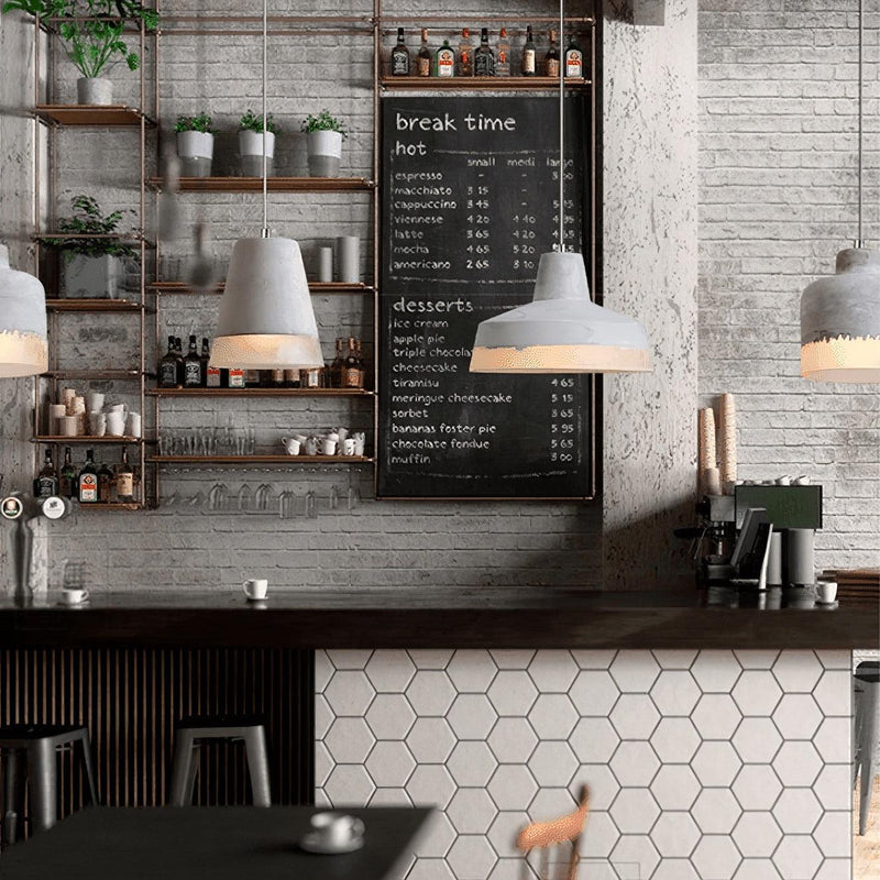 Delia Cement Pendant Light-DWHOME