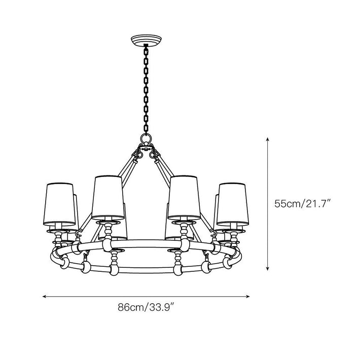 Devon Round Chandelier-DWHOME